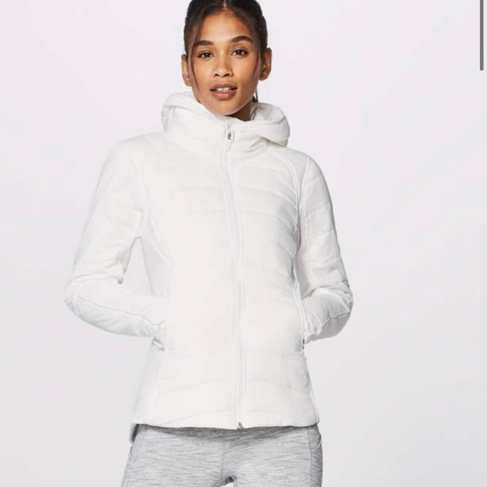 Lululemon white extra mile jacket